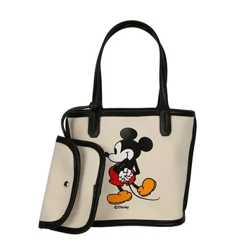  2 бр., чанта с изображение на Мики + чанта за монети, мишка, дамски нова мультяшная чанта за децата и майките, чанта на рамото, студентски чанта-месинджър