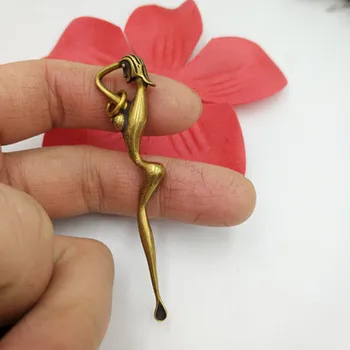  Креативна висулка във формата на ушния лъжици от чиста мед beauty shape