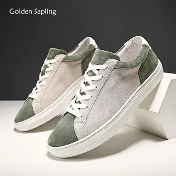  Golden Sapling/Мъжки Ежедневни Обувки на плоска подметка От естествена Кожа, класически Лоферы за Шофиране, обувки за Скейтборд за Почивка, мъжки Обувки в стил ретро