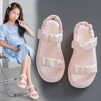  2022 Нови Сандали за момичета, Сладък Меки Сандали на Принцеси за Деца, Удобна Лятна Мода Детска Плажна обувки 3, 5, 7, 9, 11, 12 години