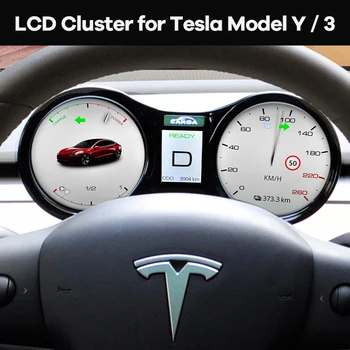  Автомобилна LCD Панел Уреди Дооснащение Мултимедийна Цифрова Таблото за Tesla Model 3/Model Y Head-up Панел Индикатор Сензори