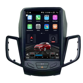  Android 9,0 IPS 10,4-инчов Вертикален екран Tesla Автомобилен Мултимедиен плейър GPS Навигация Стерео Радио за 2008-2015 Ford Fiesta