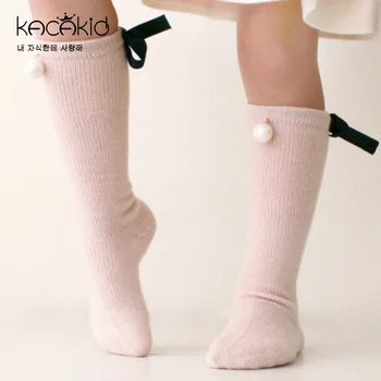  5 двойки/компл. Памучен детски чорапи до коляното чорапи за деца за момичета, Танцови чорапи, есенно-пролетни училищни обикновен детски чорапи, 3 Размера