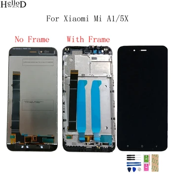  Качеството на 5,5 Инча За Xiaomi 5X LCD дисплей със сензорен панел на Екрана Дигитайзер За Mi A1 Дисплей В Събирането на Резервни Части + Инструменти