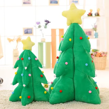  Голям размер 115 см Коледно дърво Мека Играчка Плюшен Мека възглавница за декорация на дома на Дядо Коледа Подаръци за децата детски подарък