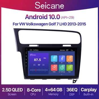  Seicane Android 10,0 10,1 инча 2 + 32G Автомобилен Радиоприемник GPS Аудио За 2013-2017 Фолксваген Голф 7 Стерео Мултимедиен плеър 2Din