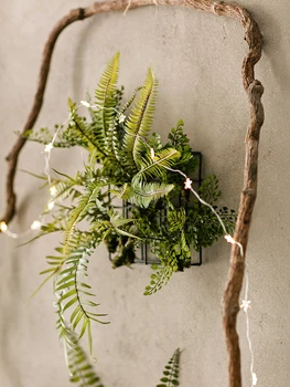  стенен декор реалистични Папрати Изкуствено Растение с метална железопътна мрежа
