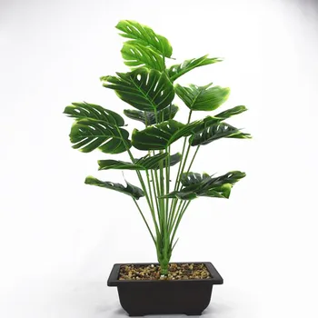  Имитация на Зелени Растения, Изкуствени Листа Клони Евкалипт Голям Букет пластичната Украса на Дома имитация на растения за Повече стил