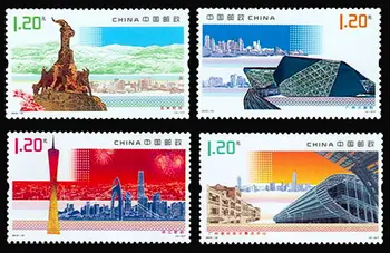  4 бр./компл. Новата китайска пощенска марка 2010-16 Перлената Река Чар Гуанджоу Марка MNH