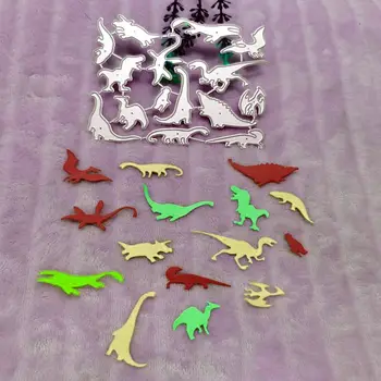  На различни животни, динозаври Метални Режещи Печати за DIY Албум за Scrapbooking Хартиени Картички Декоративни Занаяти Полагане на Щанцоване
