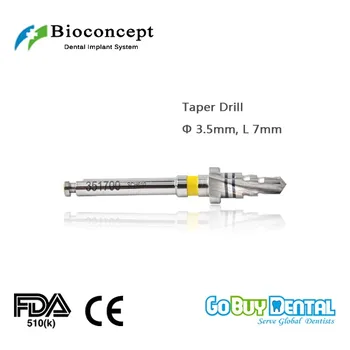  Osstem TSIII&Hiossen ETIII Съвместим зъболекарски инструмент Bioconcept BV Коническое тренировка 3,5 мм, дължина от 7 мм (351700)