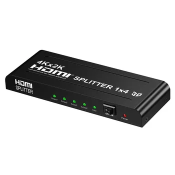  HDMI 2,0 Сплитер 1x4 дървен материал 4K UHD @ 60 Hz HDCP 2,2 HDMI 1 4 Изход за LED TV Mi Box3 Ps4 Монитор, Проектор ТЕЛЕВИЗИЯ Скоростна Един Компютър