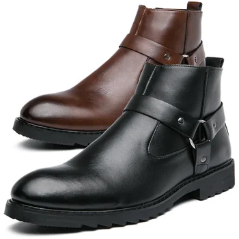  Holfred/Мъжки обувки; Нови Висококачествени Ботильоны; класически модел зимни обувки 