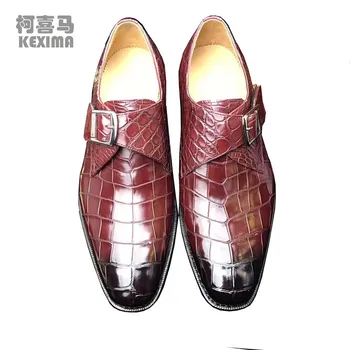  yingshang/ново записване, мъжки модел обувки, мъжки официалната обувки, мъжки обувки от крокодилска кожа, мъжки обувки crocodlie