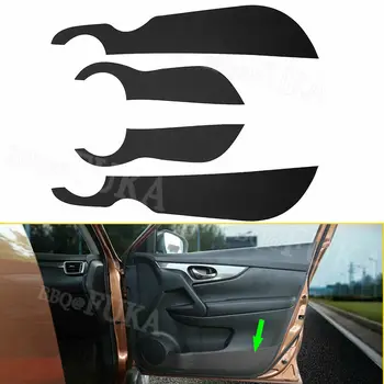  Аксесоари За Барбекю @Fuka Изкуствена Кожа Врати на Автомобила Анти-Kick Pad Защитно покритие на интериора Стикери Nissan X-Trail 2014-2018 автомобилни вътрешна етикети