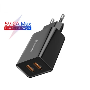  Двойно Зарядно Устройство, USB Plug EU 2.1 A Максимална Бързо Зареждане на Преносимо Зарядно За Телефон Мини-Стенен Адаптер за Зарядно Устройство
