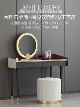 Мрамор скрин, спалня модерен прост светъл луксозен скандинавски минимализъм тоалетка от масивно дърво чист червен светъл скрин