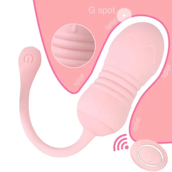  Телескопична Безжично Дистанционно Носене Вибратор Вибратор 8 S peed Секс Играчки за Жени Вибрираща Яйце G-Spot Стимулация на Клитора