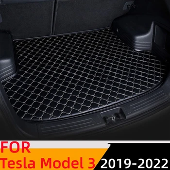  Sinjayer Авто Подложка За Багажника Водоустойчив АВТОМАТИЧНО Задния Багажник на Килими Плоски Странични Карго Подложка Подложка е Подходяща За Tesla, Модел 3 2019 20 21 22