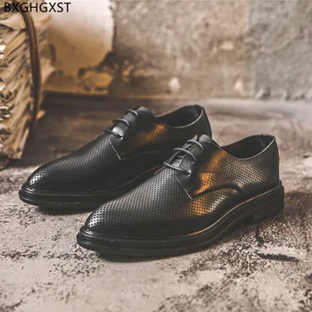  Черни кожени обувки, Мъжки класически Дизайнерски Модел Обувки за мъже и Жени, Oxfords, Бизнес мъжки офис Обувки 2022 г., Chaussure De Homme Zapatos