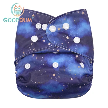  Goodbum 2022 Детски Джобни Тъканни Памперси на Звездното Небе Пелена Регулируеми Екологични Пелени С Вложка От Микрофибър, Подходящи за дете с тегло от 3 до 15 кг
