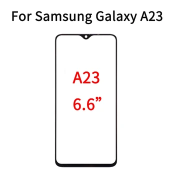  За Samsung Galaxy в а23 Сензорен Екран Преден Стъклен панел LCD Външен Дисплей Обектив в а23 A235 SM-A235F Предно стъкло С ОСА