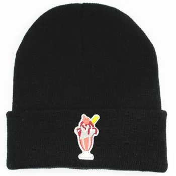  Памучен десерт бродерия, утепленная вязаная шапка зимна топла капачка, капачка-бини, шапка за мъже и жени, 116