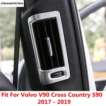  Стълб B Климатик, Изход Ac Вентилационна Рамка Накладки За Volvo V90 Cross Country S90 2017-2019 Въглеродни Влакна Мат Аксесоари