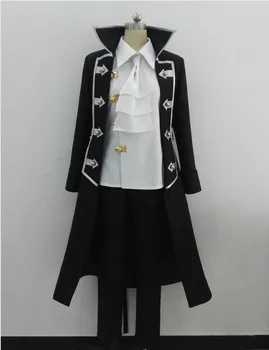  Горещ Японски Аниме cosplay Pandora Hearts Gilbert Nightray, Унисекс костюм за Хелоуин, комплект за парти (палта + риза + панталон)