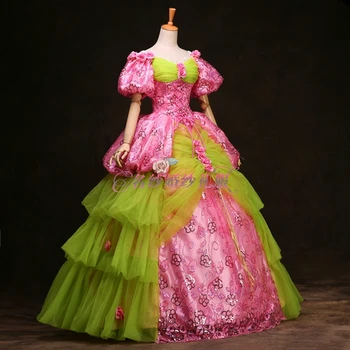  луксозен женски костюм на Средновековния Ренесанс, принцеса рокля, Костюм В Викториански Готически стил, Хаха/Marie Antoinette Belle Топка
