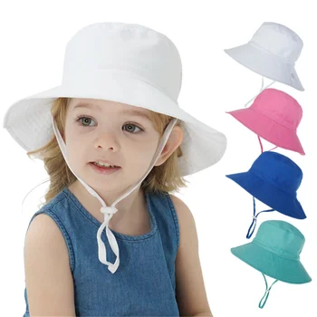  Лятна детска солнцезащитная шапка за момчета шапка детска Панама унисекс плаж момичета кофа шапки карикатура Детски шапки с UV-защита