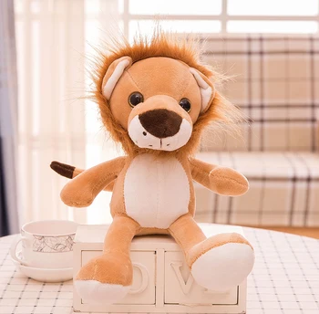  нов сладко плюшено джунглата лъв играчка пълнени с големи очи лъв кукла подарък от около 25 см