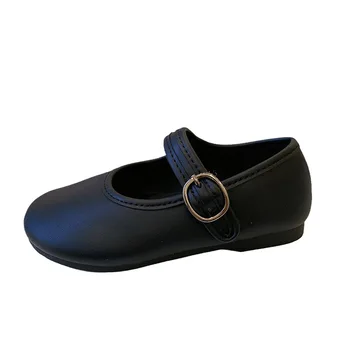  Детски ежедневни обувки; колекция 2022 г.; Есен Нова Мода однотонная сладко тънък обувки за момичета; лека дишаща нескользящая обувки на плоска подметка