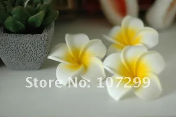  БЕЗПЛАТНА ДОСТАВКА-20pcs Бели Хавайски цветя; Frangipani Пяна Плаващ Цвете САМ