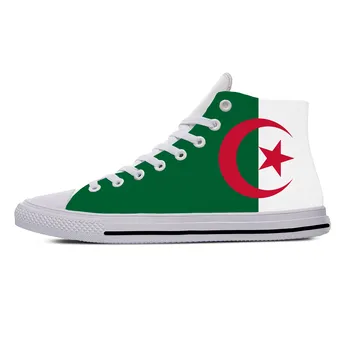  Горещ Алжир, Алжирски Флаг Патриотическая Забавно Ежедневни Обувки Са С Високо Берцем Лека Обувки За Украса Дишащи Мъжки Дамски Летни Маратонки