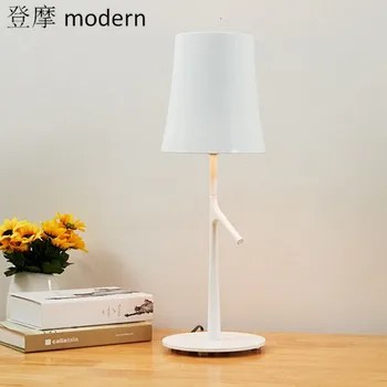  Модерна настолна лампа в скандинавски стил, хол, кабинет, бюро, спалня, нощна лампа с индивидуалността, лесна настолна лампа Makaron