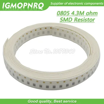  300 бр 0805 SMD Резистор 4,3 М Ом Чип-резистор 1/8 W 4,3 М 4 М3 Ω 0805-4,3 М