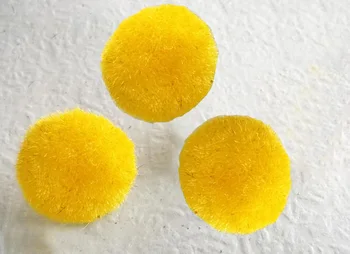  100шт 25 мм Изкуствени Жълти Тичинки Чукало За Маргаритки Сапун Цветя на Главата на Букет Цветя Производство на DIY Аксесоар