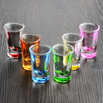  6 бр./компл. Пъстър стъклен бар набор от инструменти, мини-винарска купа подходяща за алкохол magic bullet коктейлна стъклена купа