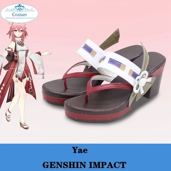  Аниме игра Genshin Impact Cosplay Yae Miko Обувки, нови герои в проекта. 100% възстановяване на детайли игри