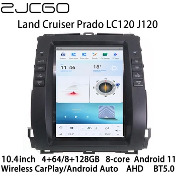 ZJCGO Автомобилен Мултимедиен Плейър Стерео GPS Радио Навигация Android 11 Екрана, за Toyota Land Cruiser Prado 120 LC120 J120 от 2002 ~ 2009