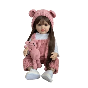  Детска Кукла, Реалистични Кукли за Малки Момиченца, 22-цолови Реалистични Кукли с Дрехи, Аксесоари, Набор от детски Играчки, подаръци за Деца N1HB