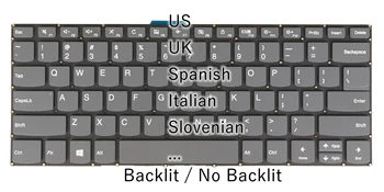  САЩ, Великобритания, Италианска, испанска, словенская клавиатура CRO за Lenovo Ideapad Flex-15IIL, Flex-15IML, Flex-15IWL, Flex 5-1470, 5-1570 PC4C-LSP
