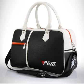  Чанта за голф Мъжки Дамски Чанта за дрехи за голф, Обувки, Двуслойни Водоустойчива Чанта от Изкуствена кожа с Голям Капацитет FK88
