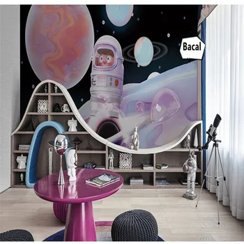  Тапет с космически Звездите, Тапети за детска стая в скандинавски стил, тапети за спалнята на двете момчета и момичета, Тапети от нетъкан текстил