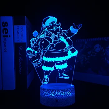  Дядо Коледа 3D Led нощна светлина Сензорен Пулт за Дистанционно Управление Цветна Лампа Акрилна Настолна Лампа за Коледен Подарък Атмосфера и Интериор