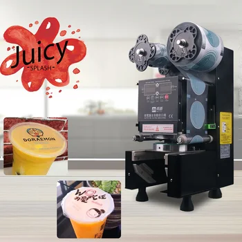  Автоматична Машина за Запечатване на Чаша Магазин Чай мляко машина за Запечатване Чаши хартиени и пластмасови Машина за Запечатване на Соя машина за Пакетиране на Чай плода Мляко машина за Запечатване на чай запечатване