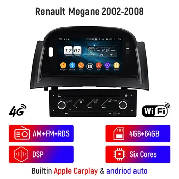  Авто Мултимедиен Плеър За Renault Megane II 2002-2008 Android 10,0 Автомобилен GPS Навигация DVD Стерео Радио Интелигентна Система за
