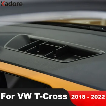  За Volkswagen VW T-Cross 2018 2019 2020 2021 2022 ABS Таблото на Автомобила Кутия За Съхранение на Притежателя на Телефона Капак Завърши Аксесоари За Интериора