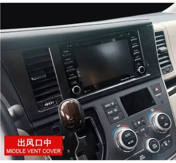  2 бр. Вътрешни Таблото на Автомобила Въздушен Изход GPS Екран Рамка Капак Завърши Стикер ABS Подходящ За 2013-2020 Toyota sienna Автомобилен Стайлинг